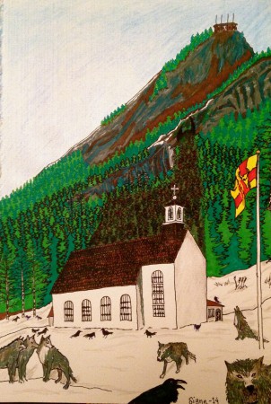 Templet, byggt av människohand, kastar skuggor från förr och nu